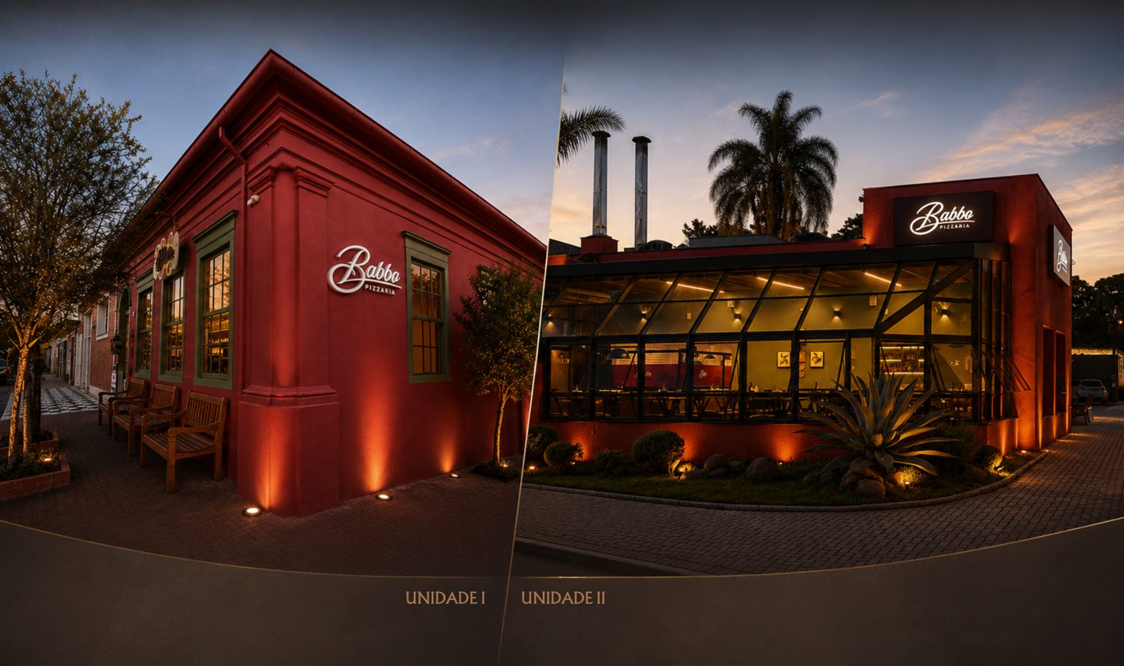 Salão principal da Babbo Pizzaria em Piracicaba